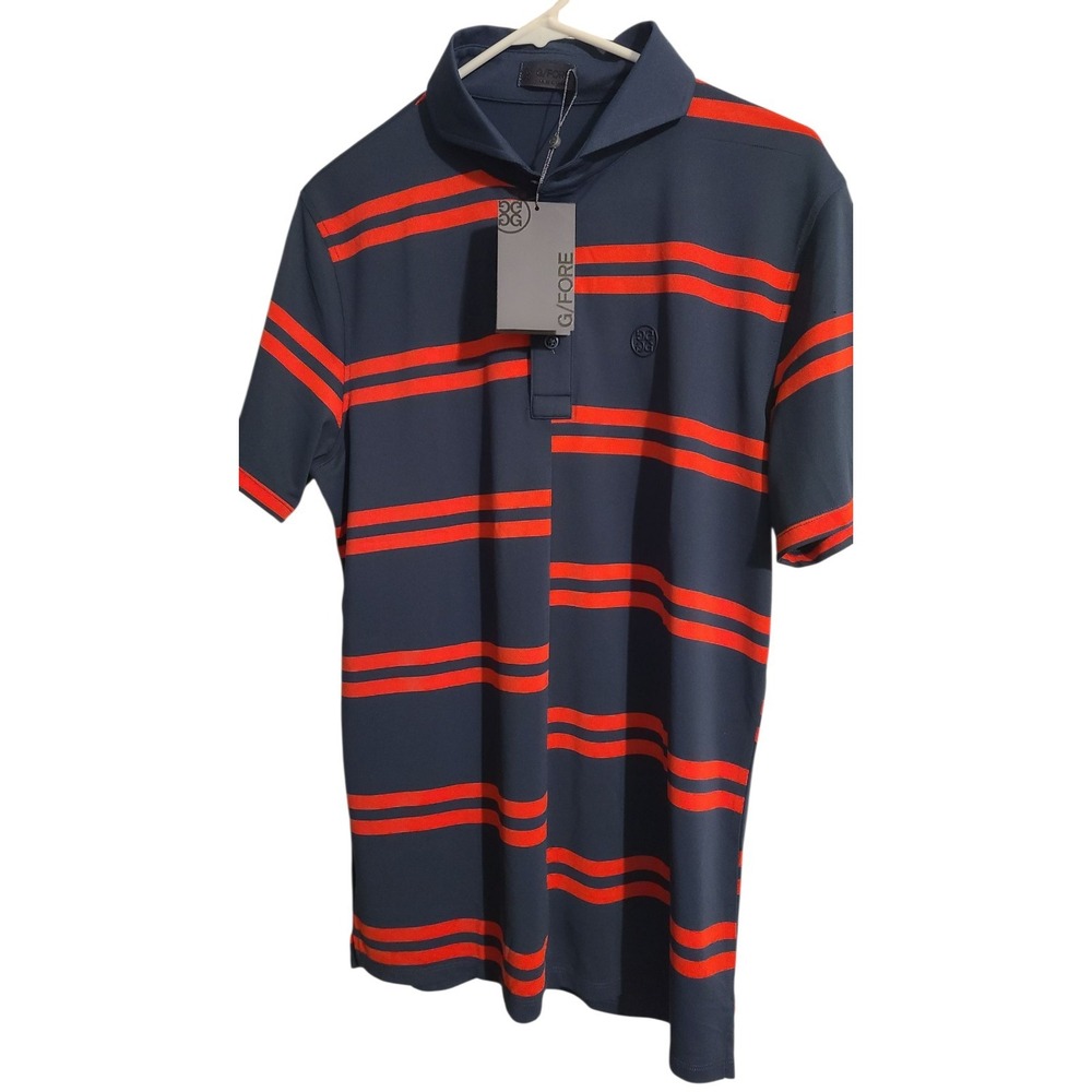 G/Fore men's Offset‎ striped golf shirt, size M